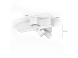 Plafonnier Centris en croix 3 spots Blanc