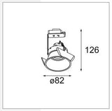 Bundle 3 LOTIS 82 1x Recessed Black Structure et 3 GU10 wca