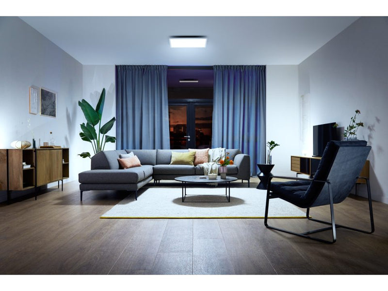 Panneau lumineux carré Aurelle 60X60 cm Blanc