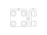 Spot quadruple Buckram Noir