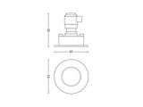 Spot Downlight encastrable Adore Bathroom Chrome (3 spots)