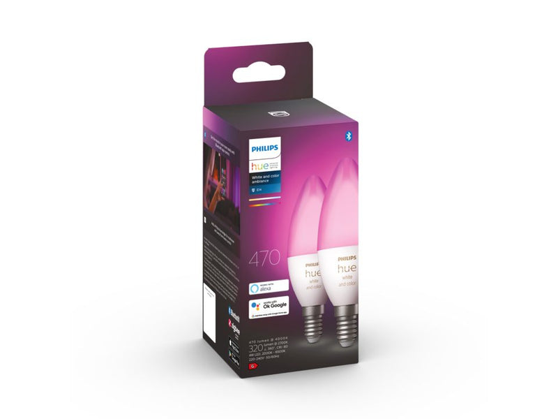 Pack de 2 ampoules E14 White and color ambiance