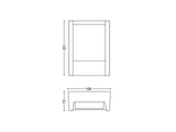 Applique murale extérieure rectangle Fuzo Noir