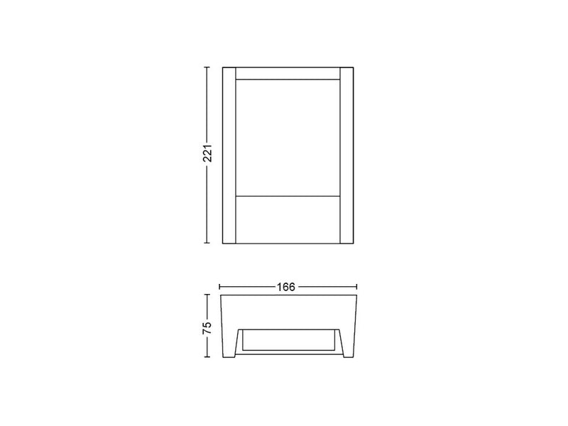 Applique murale extérieure rectangle Fuzo Noir