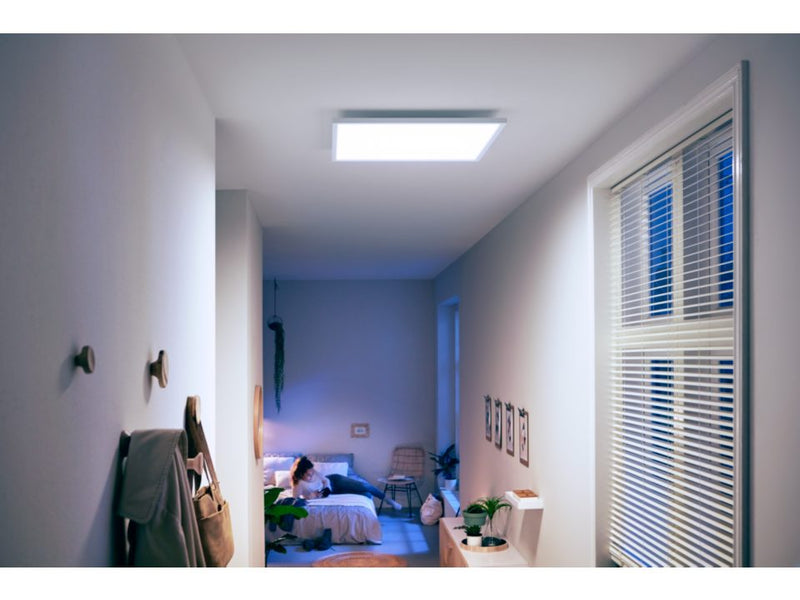 Panneau lumineux carré Aurelle 60X60 cm Blanc