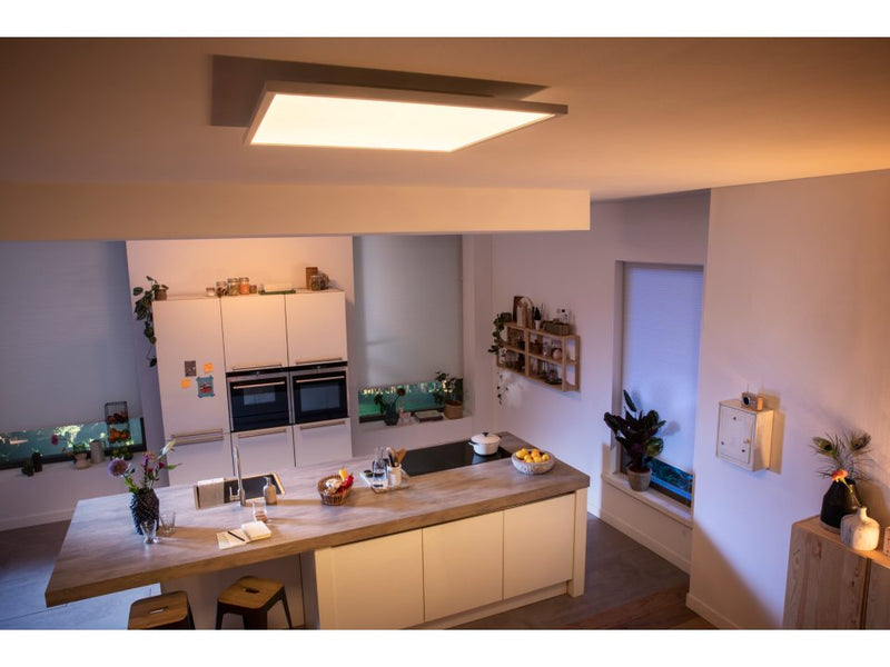 Panneau lumineux carré Aurelle 60X60 cm Blanc