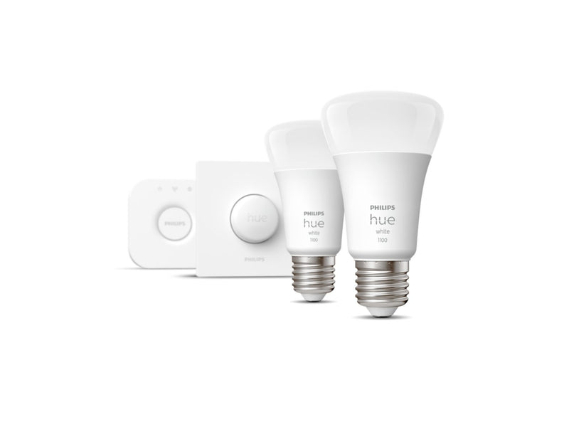 Pack de 2 ampoules E27 Hue White (1 bouton intelligent - 1100LM)